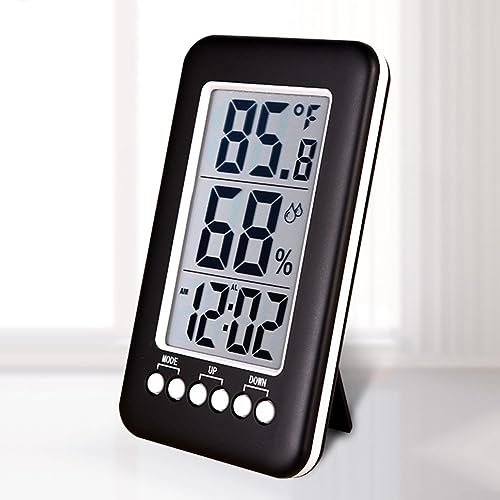Innen- und Außenthermometer, kabelloses digitales Hygrometer, Temperaturmessgerät mit Zeit, 100 m Reichweite, Temperatur- und Luftfeuchtigkeitssensor – Bild 4