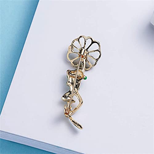 PULABOLotus Broche Leaf Frog pins Women Breast pin Corsage Girls Jewelry Gift Durable and Deft