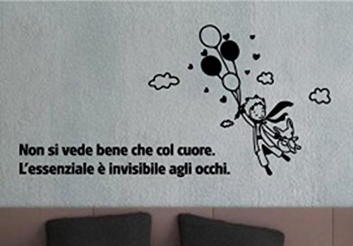 Adesivo murale - Wall Sticker - Non si vede bene che col cuore. Piccolo Principe - by tshirteria