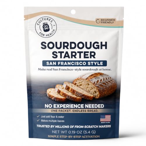 Cultures for Health San Francisco Sourdough Style Starter Culture | Homemade Artisan Bread | Heirloom, non-GMO | Live Culture Bread Mix | Easy to Follow Recipe