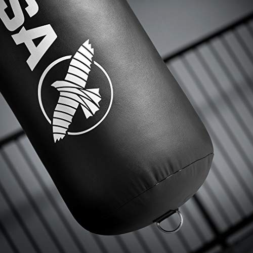 Image of Hayabusa Engineered Leather Heavy Punching Bag - Unfilled - Black, 5 Feet