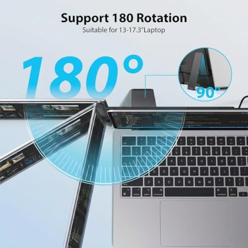 Image of Leudaich One Cable Laptop Screen Extender, 15.6 inch FHD 1080P IPS Portable Monitor, Ultra-Slim Travel Dual Monitor Fits 13-17 inch Laptops, Triple Monitor Compatible with Mac /Windows(Driver Required)