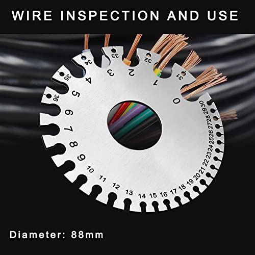 Calibrador de espesor para metal y cable, 2 piezas miniatura 3