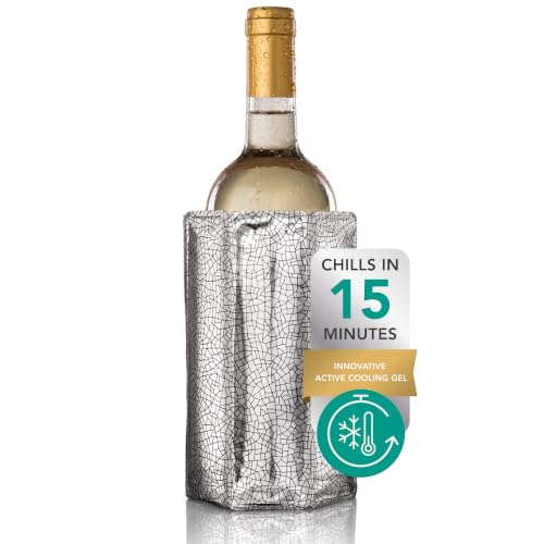 Vacu Vin Raffreddatore per Vino Flessibile - Riutilizzabile - Argento - Glacette...
