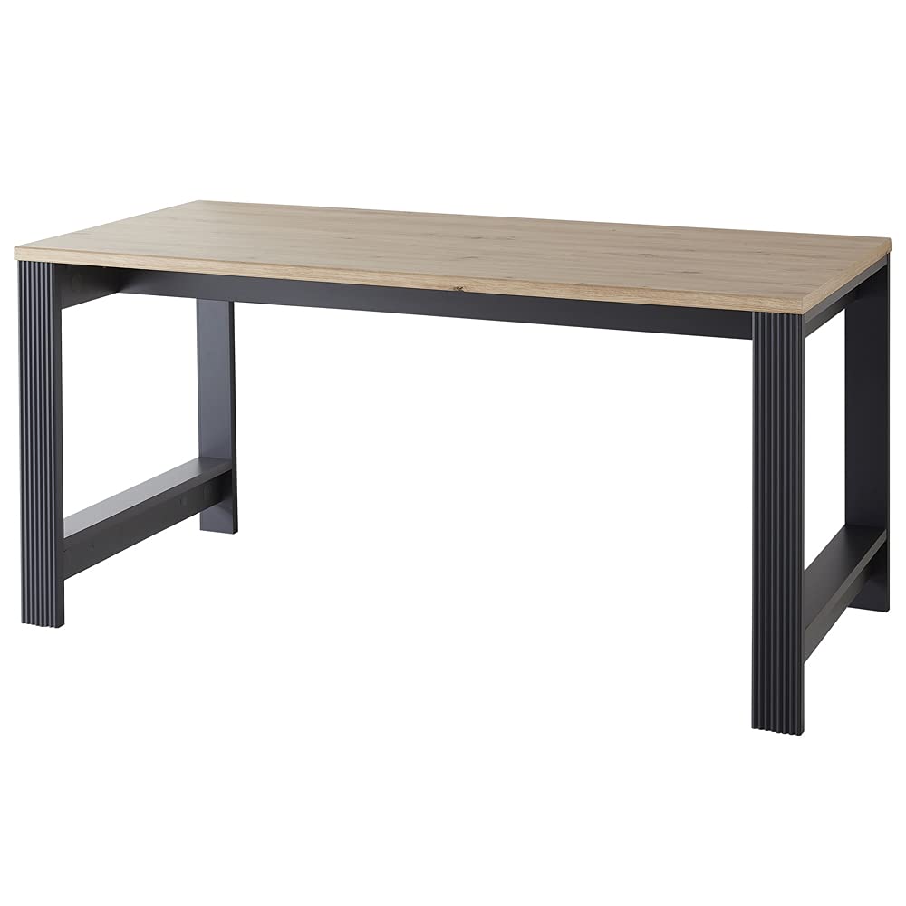 Lomadox Arbeitszimmer Komplett-Set 6-teilig – Graphit Mit Artisan Eiche, Mit Schreibtisch, Regalen & Rollcontainer