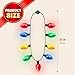 JOYIN 24 Packs Christmas LED Light Up Bulb Necklaces 9 Bulbs LED Necklaces Holiday Costume Accessories for Christmas Xmas Party Favor Party Supply
