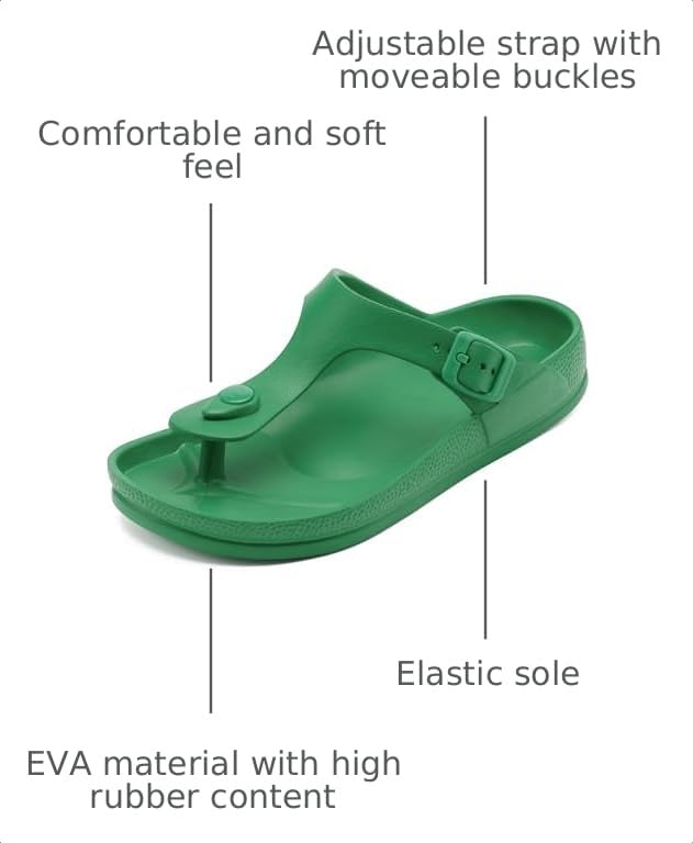 Image of Luffymomo Comfort Footbed Eva Flip fiop Thong Sandals for Womens