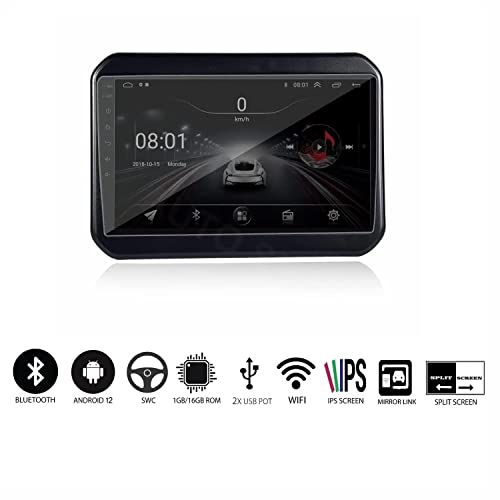 Image of AUTO SNAP 9 Inches 22cm Touch Screen Android 12 Gorilla Glass IPS Display Car Stereo with 2GB RAM /16 GB ROM GPS /Wi-Fi /Navigation /Steering Wheel Controls Mirror Link Compatible for Maruti Suzuki XL6