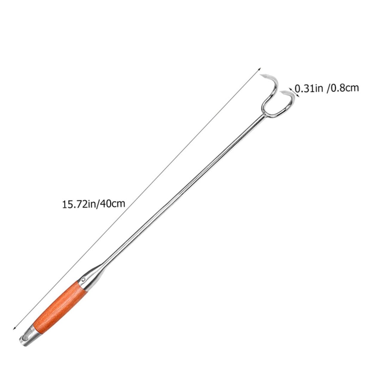 Cabilock Cooking BBQ Meat Hook Reusable Food Flipper Hooks for Smoker Picnic and Restaurant