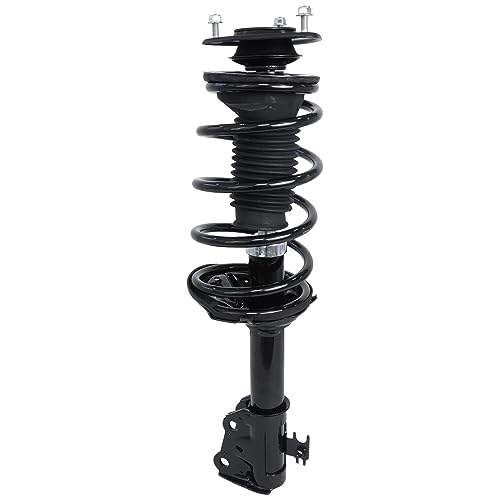 Image of Detroit Axle - Pair Front Struts for Toyota Echo 2000-2005, 2 Ready Suspension Struts w /Coil Spring Assembly 2001 2002 2003 2004 Replacement