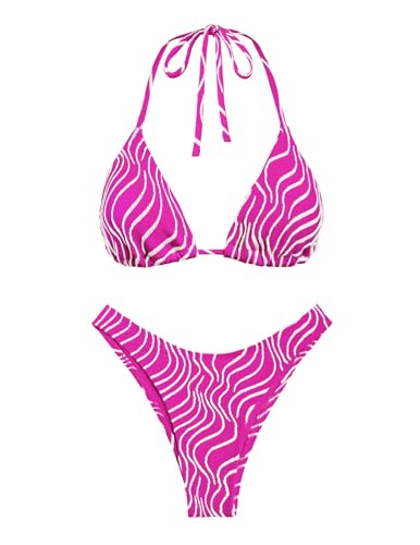 Image of Women's Bikini Sets Crochet Triangle Swimsuits 2 Piece Thong Bathing Suits