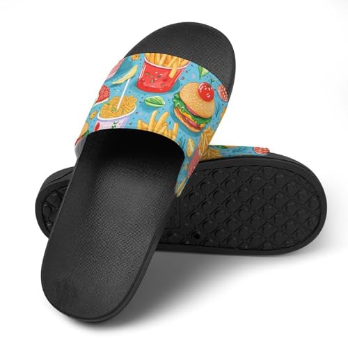 Fast Food House Sandals Non-Slip Bathroom Slippers Beach Summer Shoes for Men Women4