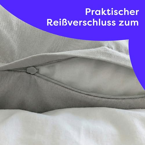 Wolkenfeld Bettwäsche 200x200 Baumwolle Reforcè Oeko-TEX – Bettwäsche-Sets Mit Bettbezug 200x200 2 Kissenbezug 80x80… – Ansicht 3