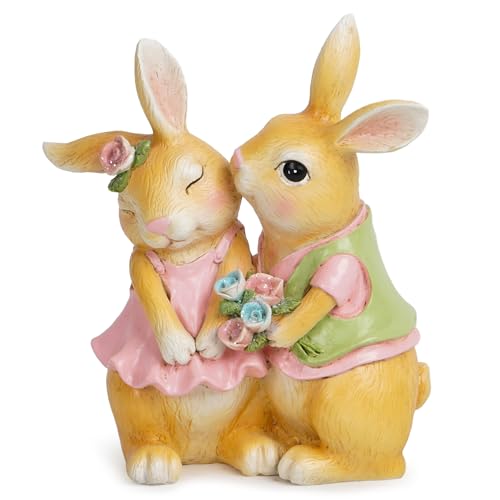 Hodaoeasterbunnydecorationsforhomebrownfurrycouplerabbitlovefigurineswithbouquetandexpressaffectionspringdecorresinrabbitsgiftstieredtrayiindoorornamentsbrown Urban Country Home Decor Hodao easter bunny decorations for home brown furry couple rabbit love figurines with bouquet and express affection spring decor resin rabbits gifts tiered tray iindoor ornaments brown urban country home decor