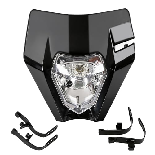 JFG RACING Phare Moto, Plaque Phare Moto Phare Avant Moto Face Avant pour Moto 50cc KTM EXC250 SX250 SXF250 EXC450 SX350 SXF450 EXC525 640LC4 Dirt Bike Enduro...