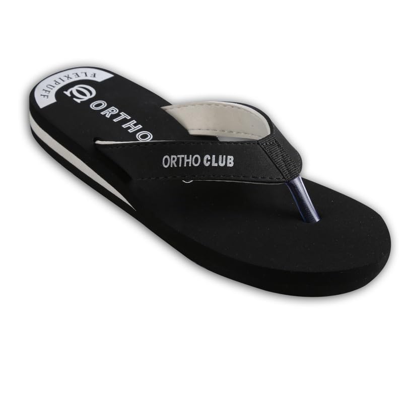 ORTHO CLUB Ultra Soft Ortho Slippers for Womens Orthopedic Diabetic Non-Slip Lightweight Durable Cushion Comfortable Flat Casual Stylish Dr Chappals and House Flip flops For Women WSP_11_BLACK_9 (B0CYSWB6PQ) Amazon Price History, Amazon Price Tracker