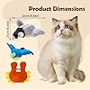 asfanst Cat Toy, 2026 Upgrade Interactive Chirping Bird with Flapping Wings, Rechargeable Toy for Indoor Cats (Grey) #5