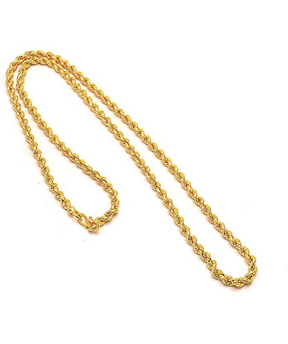 Yellow Gold Chain Necklace at Amazon 