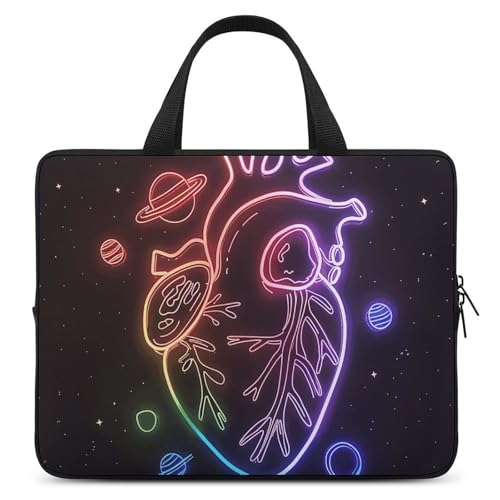 Sacoche ordinateur portable cœur fluo pour protéger vos écrans des chocs