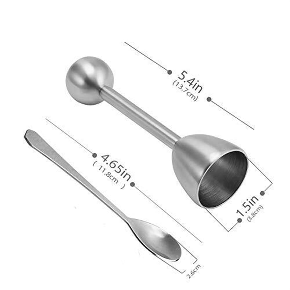 Set di 5 tagliauova in acciaio inox, perfetto per uova sode, strumento da cucina per una facile rimozione del guscio d'uovo