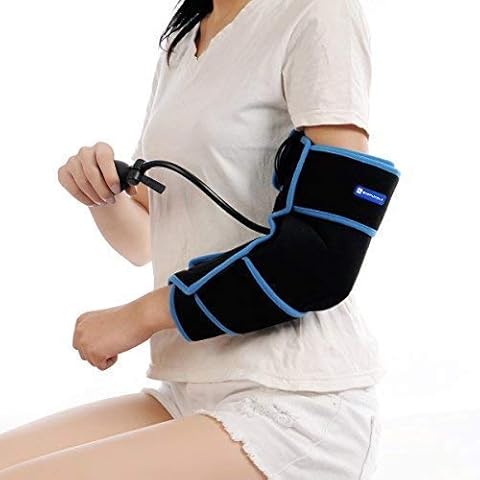 SIMPLYJNJ Elbow Ice Pack Wrap With Compression And 2 Ice Gel Packs – For Elbow Pain Relief, Tennis Elbow Treatment, Golfers Elbow & More Cover