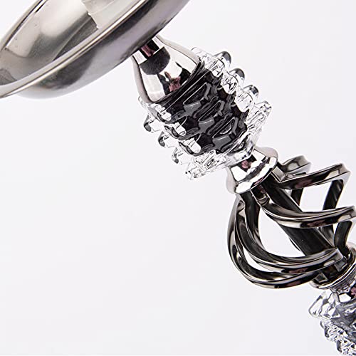 AMAZOM Shisha-Set Mit 2 Schläuchen - 21,65"Tragbares Komplettset Mit Glasvasenboden, Shisha-Keramikschale, Holzkohlenhalter, Lederrohr, Mundspitzen,Blau – Bild 5