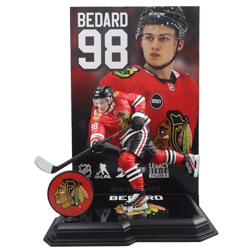 McFarlane Toys - Connor Bedard (Chicago Blackhawks) NHL Figura posada de 7 pulgadas de McFarlane's SportsPicks