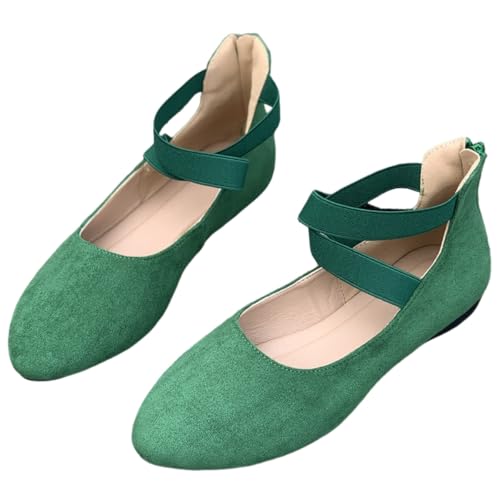 Women's Large-Size Flat Ballet Shoes - Lightweight and Comfortable, Slip-Resistant and Durable. Suitable for Outdoor Activities, Daily use and Office Work.