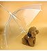 Hyena Artefact Parapluie imperméable pour animal domestique Motif ours en peluche Transparent A1