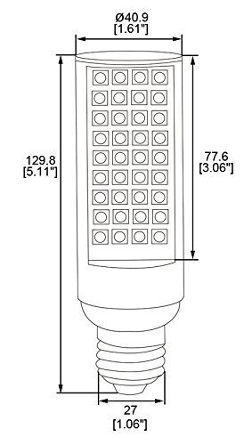 Hero-Led Pl7W-Cov-Ww Design & Quality Rotatable Led T10 Tubular Bulb, Led Piano Lamp, For Reading, Desk, Picture, Floor Lamps, 7W, 60W Equal, Warm White 3000K, Cri 85+(Not Dimmable) #TOP3