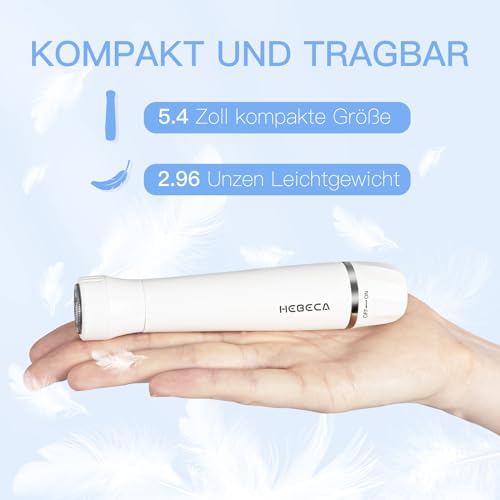 HEBECA Nasenhaartrimmer für Frauen 3-in-1 Elektrische Gesichtsharentfernung Wiederaufladbare...