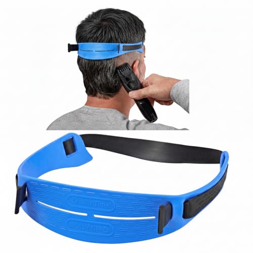 Quality Time Fade Guide and Neck Hair Adjustable Template, Hands-Free, DIY Haircut Tool for Fade, Taper and Buzz Hair Trimming and Clipping. Made in USA. Patent Pending