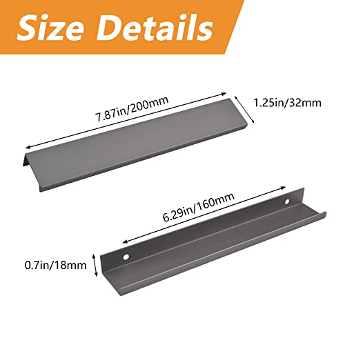 MOROBOR Finger Edge Pull, 8pcs Concealed Modern Style Drawer Handle - Image 2