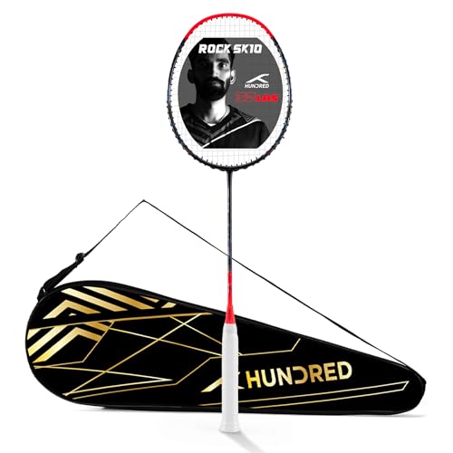 Image of Hundred Rock SK 10 Strung Badminton Racket with Full Cover