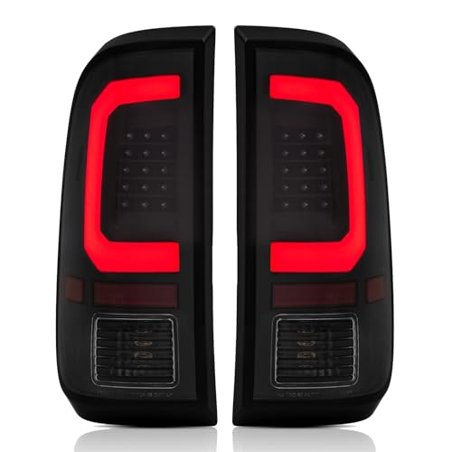 LED Tail Lights Assemble Compatible with1997-2003 Ford F150 1999-2007 Ford F250 F350 Superduty Driver and Passenger Side Smoke Lens