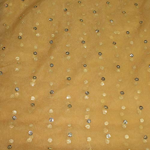 Dupatta Chunni Net Scarf Embroidery Work Golden Lace Stole Hijab Party Wedding Head Wrap For Her4