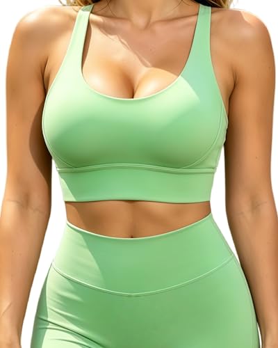 Image of Grace Form Strappy Sports Bra for Women Padded Push Up Sport Bra Athletic Running Workout Bra Yoga Bra
