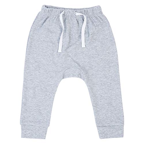 SOBOWO Newborn Baby Boy Girl 3-Pack Joggers Infant Baby Cotton Harem Pants for Toddler Boys Girls 0-3T Interlock 195 GSM3