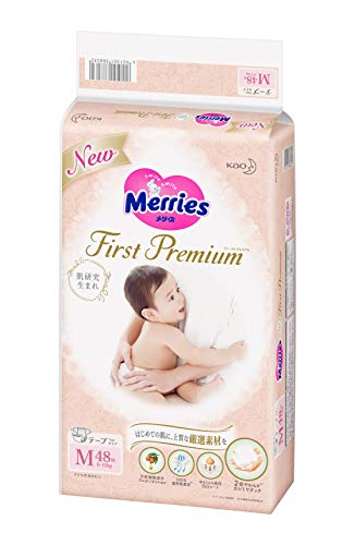 【テープ Mサイズ】メリーズ ファーストプレミアム (6~11kg) 48枚 2倍やわらかカシミヤタッチ