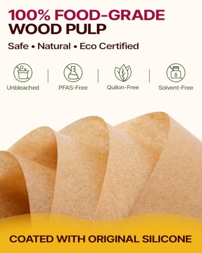 Image of Katbite 200Pcs 12x16 In Unbleached Parchment Paper for Baking, Precut Parchment Paper Sheets, Heavy Duty Flat Baking Paper, Half Sheet Baking Sheets for Baking Cookies, Cooking, Air Fryer, Oven