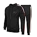 Aotorr Survêtement Homme Ensemble Sweat-Shirt à Capuche et Pantalon de Sport Jogging Noir XL