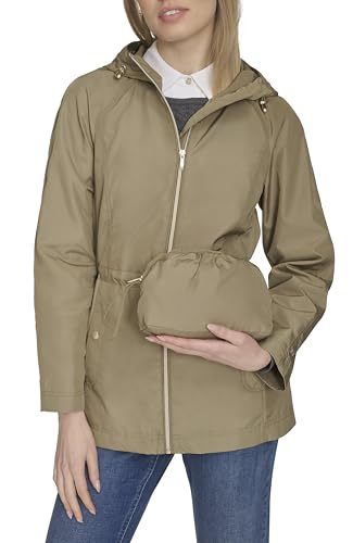 Image of Cole Haan Outerwear travel packable rain jacket,SAGE,small