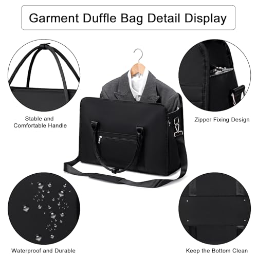 CAMTOP Garment Bags for Travel, Convertible Garment Duffle Bag for Women Men, Carry on Garment Bag Travel Duffel Bag3
