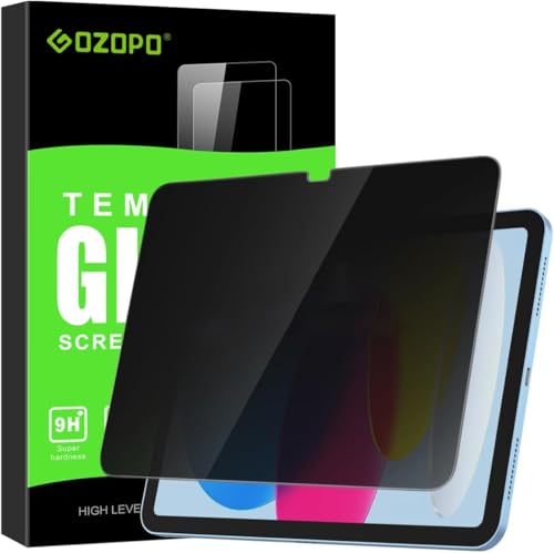 GOZOPO Sichtschutz für iPad 11. Gen 11 Zoll (2025) A16/ iPad 10. Generation 10.9 Zoll (2022), Panzer Schutz Glas Anti-Sp...