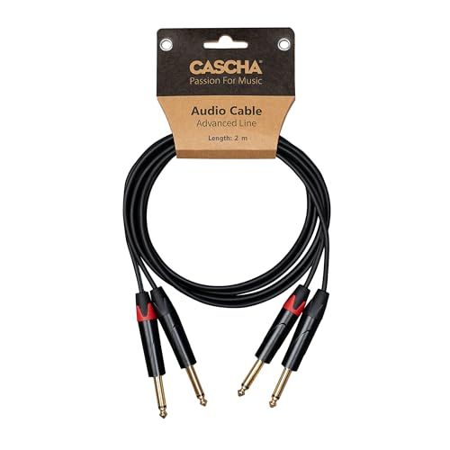 CASCHA Advanced Line Audio Cable Jack (2M) to Jack (2M), 2 m, black