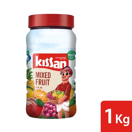 Image of Kissan Mixed Fruit Jam 1 kg Bottle|| With 100% real fruit ingredients (Pack of 2)