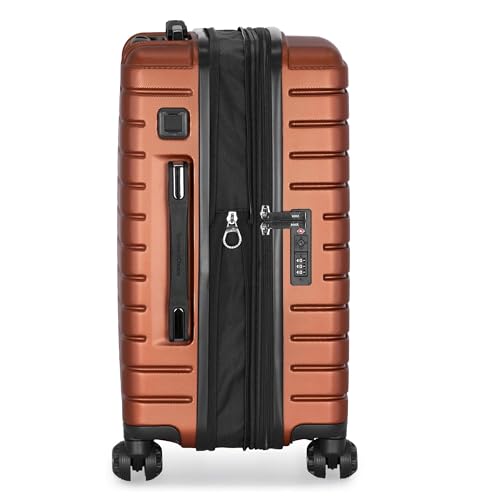 Image of Traveler's Choice Archer Polycarbonate Hardside Spinner Luggage Set, Tie Down Straps, Orange, Carry-On 21-Inch