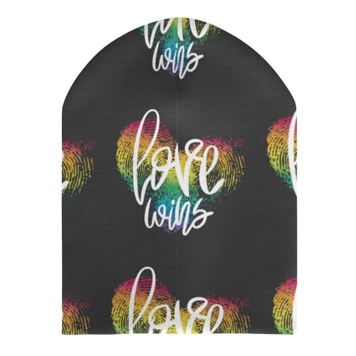 LGBTQ Pride Month Rainbow Gay Kids Beanie Hat for for Girls Boys Children Cap Winter Knitted Chemo Cancer Headwear Accessories Gifts Decoration3