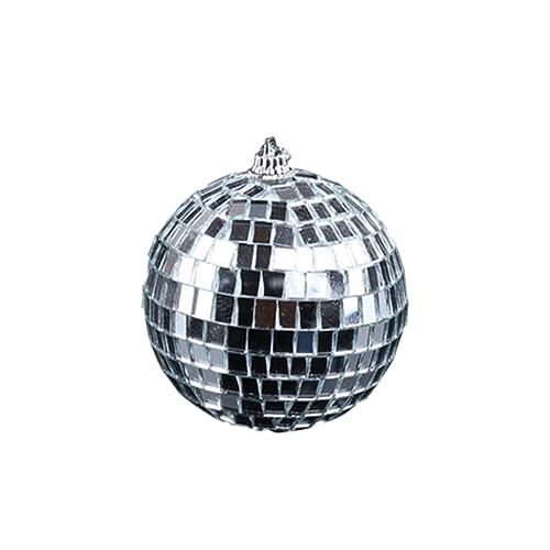 Cabilock 10cm Silver Disco Mirror Ball Reflective Ball for Party Decorations Wedding Pubs Banquets Night Clubs Dance Festivals Adult Dance Party Christmas Tree