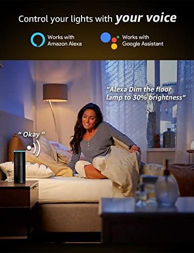 Lepro inteligentna żarówka E27, 9 W, LED, WiFi, 806 lm, Smart Home, ściemniana żarówka, 2,4 GHz, przyciemniane ciepłe światło, kompatybilna z Alexa Echo, Google Home, 4 szt.